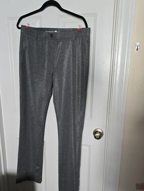 Betabrand Metallic Gray Women’s Dress Pants